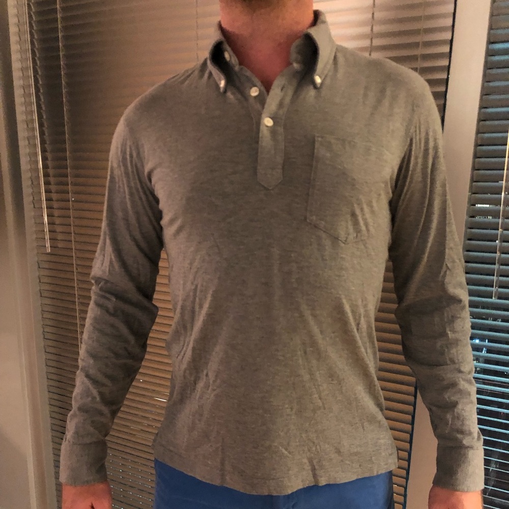 Long Sleeve Polo Shirt, Brooks Brothers, Small